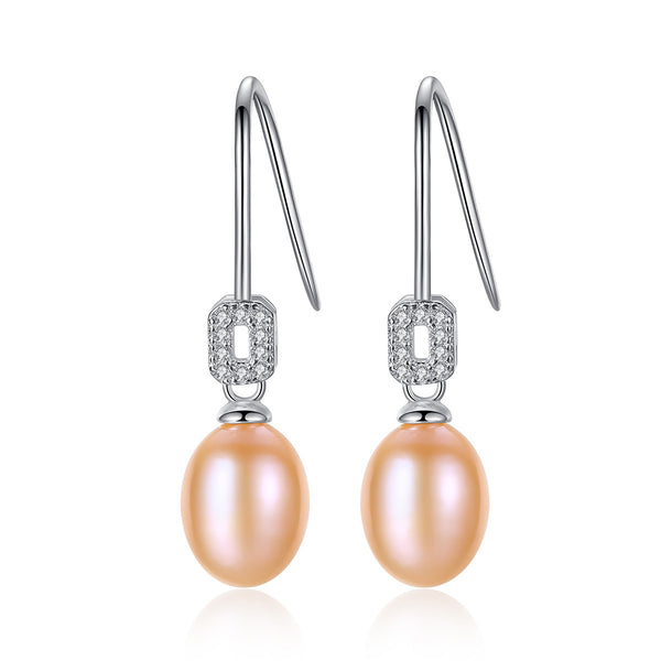 Vintage CZ Diamond & Pearl Dangles | 925 Sterling Silver