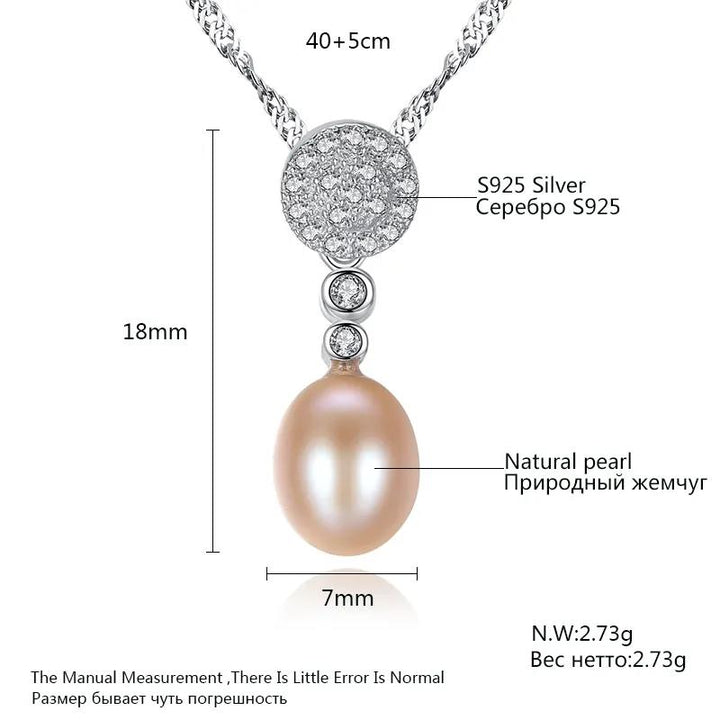 Natural Freshwater Pearl Disc Halo CZ Diamond Pendant